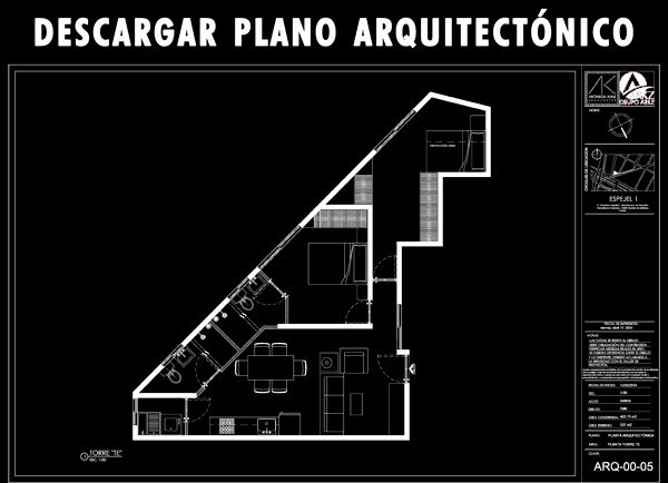 Descargar Plano Arquitectónico Departamento 105