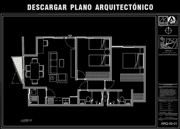 Descargar Plano Arquitectónico Departamento 301