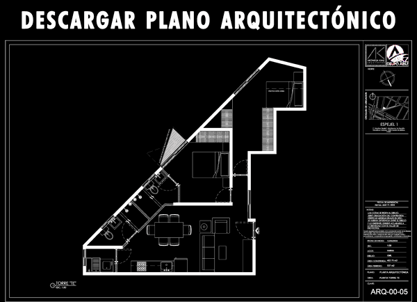 Descargar Plano Arquitectónico Departamento 405