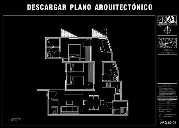 Descargar Plano Arquitectónico Departamento 306