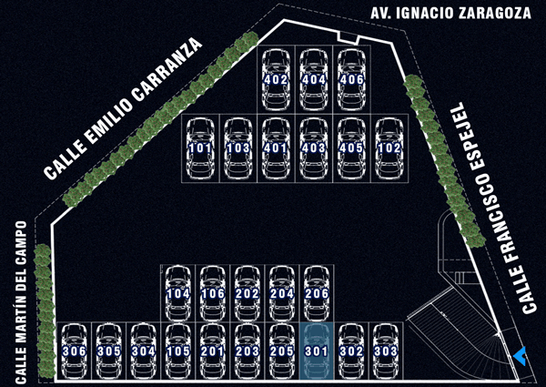 Lugar de Estacionamiento Departamento 301